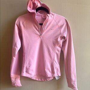 Nike Women's Soft Pink Quarter-Zip Sweatshirt